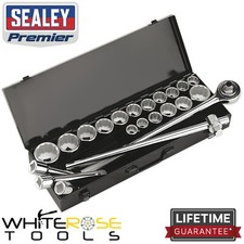 Image of Sealey Socket Set 22pc 3/4"Sq Drive 12-point WallDrive® Premier 22-50mm