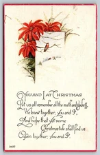 Holidays Christmas Bird Vintage Uncommon Stamp #1442C Postcard, P11