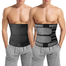 Men's Waist Trainer Corset Weight Loss Sauna Sweat Yoga Slimmer Belt Body Shaper