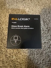EVA LOGIK® Glass Break Alarm 4 Pack WINDOW ALARM Loud 120dB Alarm