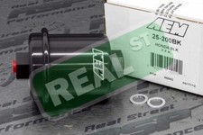 Aem Fuel Filter Acura Honda Inlet 14mm X 1.5 Outlet12mm X 1.25 25-200bk