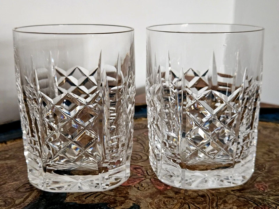 Pair of Waterford Crystal 5oz Whisky Tumblers Vintage , Ireland, 3 1/2" Tall - Image 2 of 4