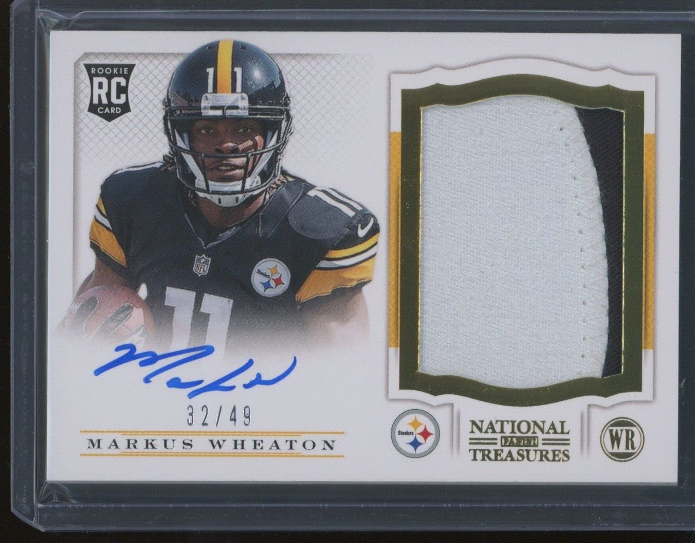 Markus Wheaton Panini National Treasures #224 Autograph Patch