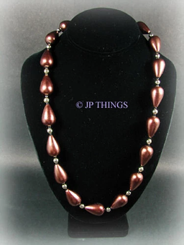 Fun Attractive Vintage 1950s Brown Moonstone Necklace