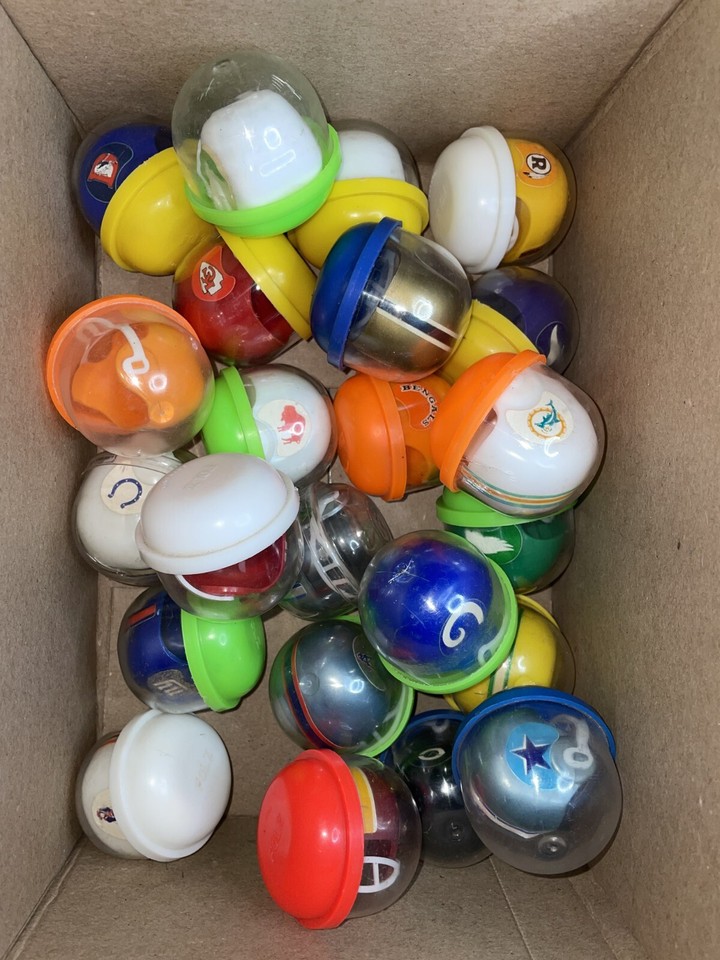 Vintage Lot of (23) Mini NFL Football Helmet w/ Plastic Gumball Holder