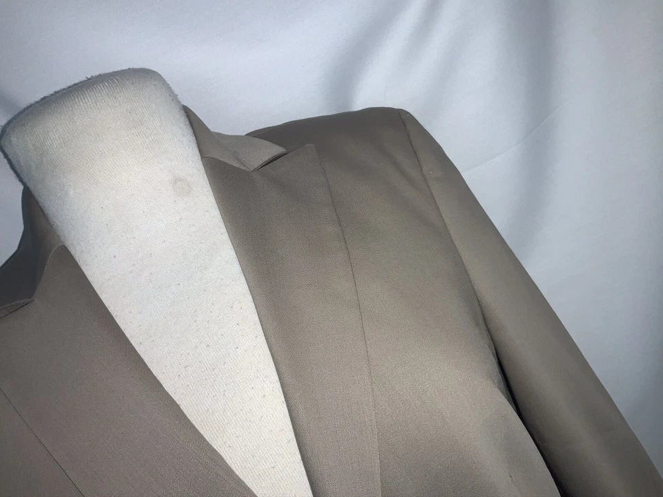 Chaqueta Blazer Zanella Talla 10 Lana Tostada Elastizada 2B Italia Usada en Excelente Condición YGI J0-111 Foto 3 de 4