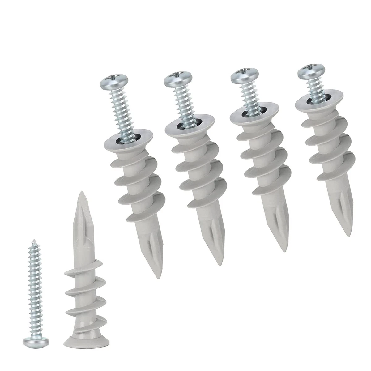 Drywall Anchors Screws Self Drilling Plastic Kit Wall Anchor Long