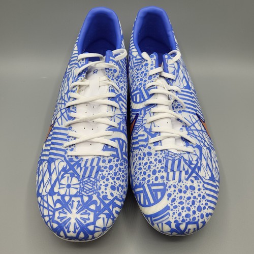Nike Zoom Vapor 15 Academy CR7 Mens SZ 10 US White Blue Soccer Cleat DQ5309 182 - Picture 3 of 7