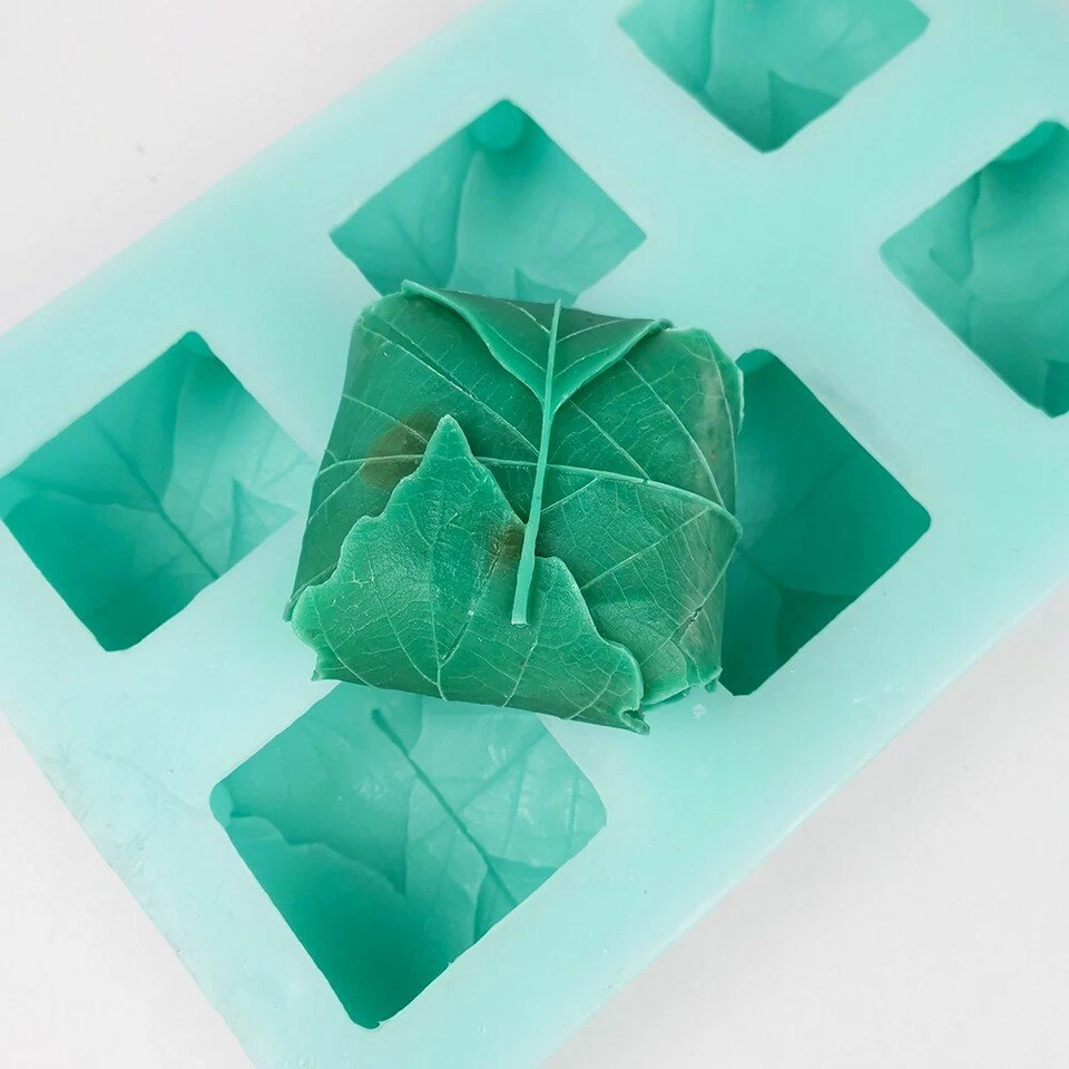 1pc Maple Leaf Silicone Molds 3D Square Soap Mold Soaps Making Crafts Supplies - Image 2 of 4