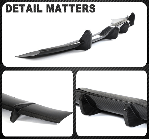 Fit For Tesla Model S Plaid 2021-2023 Real Carbon Fiber Rear Bumper Diffuser Lip - Picture 12 of 12