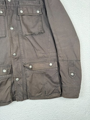 Diesel M65 Field Jacket Mens Large Gray Utility Pocket Military Only The Brave - Picture 3 of 22