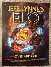 Jeff Lynne’s ELO Over And Out OFFICIAL MERCH POSTER 2024 Final Tour Beatles Rare