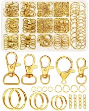 325PCS Keychain Making Kit - Gold Keychain Clips with Key Rings