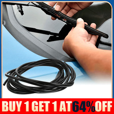 Black Rubber Windscreen Wiper Washer Jet Tube Pipe Hose 200cm with connectors UK