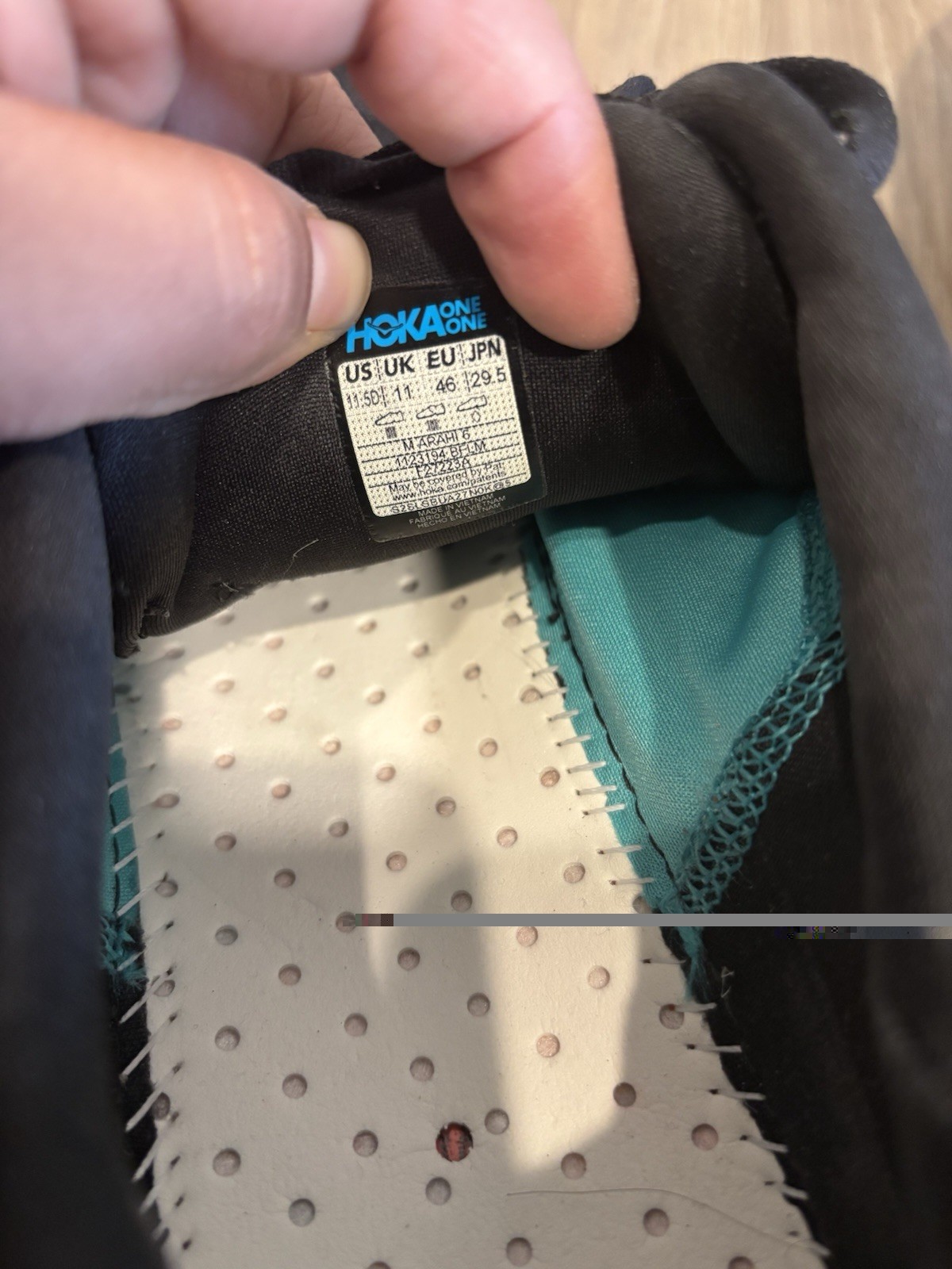 Hoka One One Arahi 6 Running Walking Comfort Mens Size 11.5 D Black Flame thumbnail 6