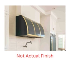 BlueStar AT048MLPLTDCF Range Hood W/Brass Banding NO BLOWER INCL. in MATTE GREEN