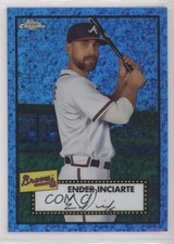 2021 Chrome Platinum Anniversary Blue Mini-Diamond Refractor Ender Inciarte 07ke