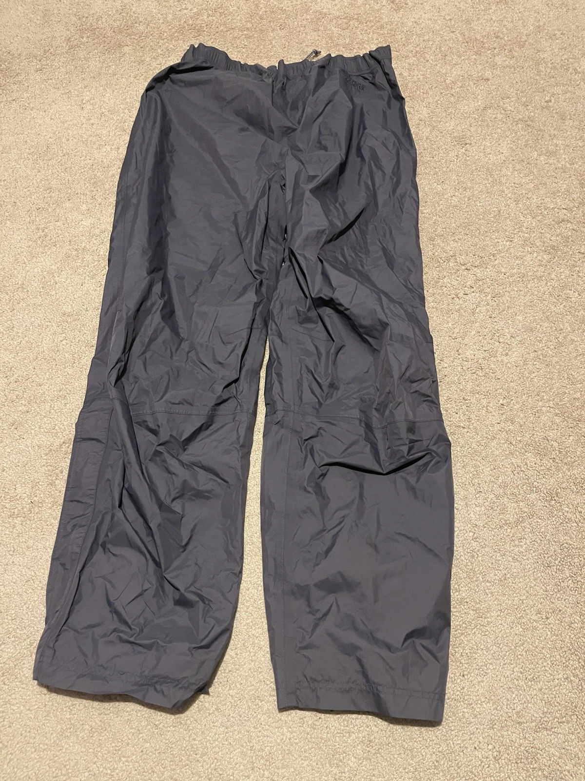 L.L.Bean Men's Gore-Tex Black Nylon Mesh-Lined Stowaway Rain Snow Pants Size XXL