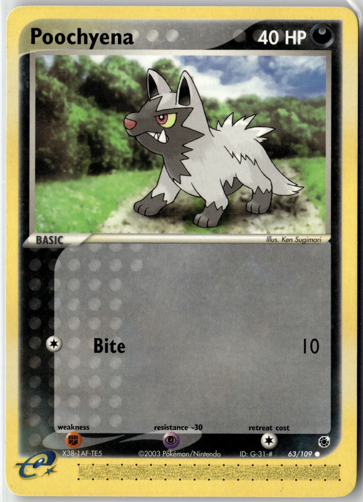 Poochyena Common Ruby and Sapphire 63/109 NM