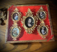 Vintage New Old Stock Gold Mini Ornate Picture Frames in Original Package