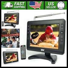Tyler 9" Portable LCD TV Monitor Rechargeable Battery USB SD AC/DC Remote