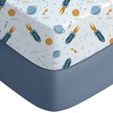 Pack and Play Sheets Fitted, Mini Crib Sheets 2-Pack for Pack N Play Mattress...