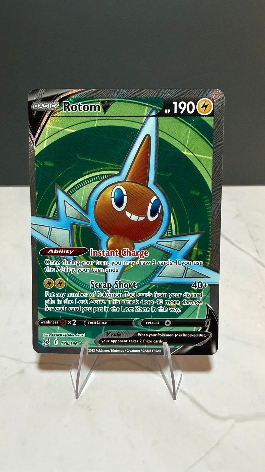 Rotom V (Full Art) 176/196 Swsh11: Lost Origin Holo