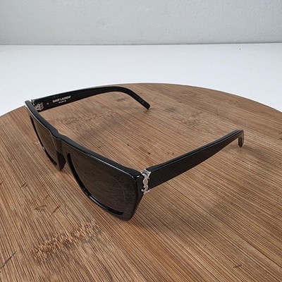 Saint Laurent SL M131 Sunglasses Mens 52-20-140 Black Gray Square Italy 001