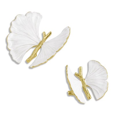 Michael Aram Butterfly Ginkgo Golden Decorative Objects, Set of 2