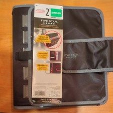 Five Star Zipper Binder 2 Inch 3 Ring Binder 5-Tab Expanding File Folder