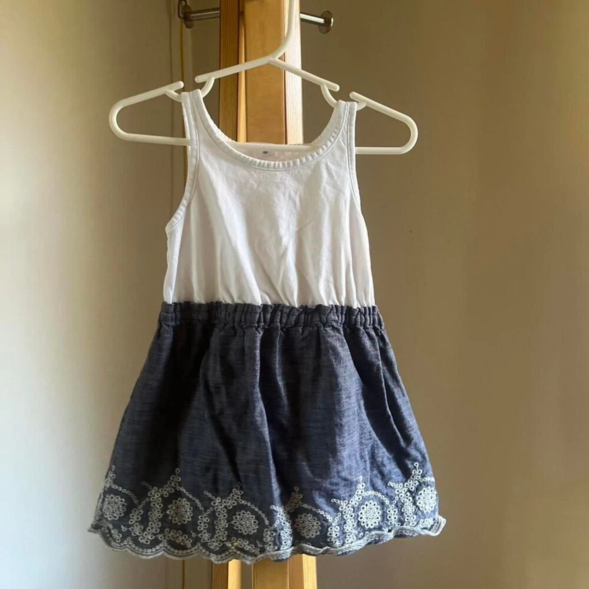 gap infant dresses Baby Dress Crewneck with keyhole closure at back Gap Factory Baby Eyelet Two-Piece