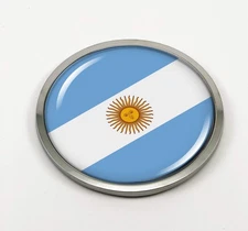 BestLicensePlateFrames Flag of Argentina | 3D Domed CAR Emblem Badge Sticker Ro