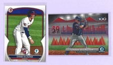 Chase DeLauter Bowman 1st Edition - Bowman Chrome Scout Top 100 (2) card lot