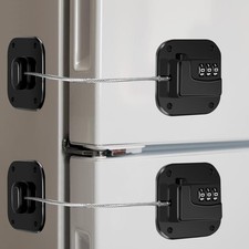 Child Safety Fridge Lock - Easy Install Combo Lock for Cabinets  Drawers