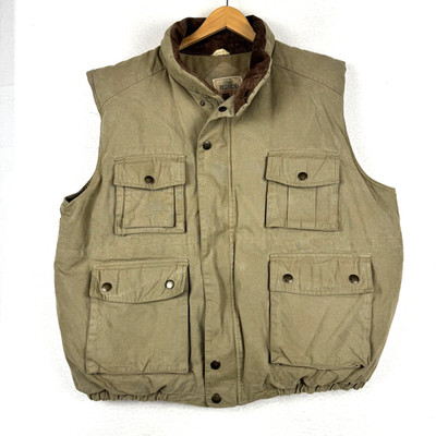 Vintage 90s RedHead XL Insulated Puffer Vest Utility Cargo Pockets Warm Hunting