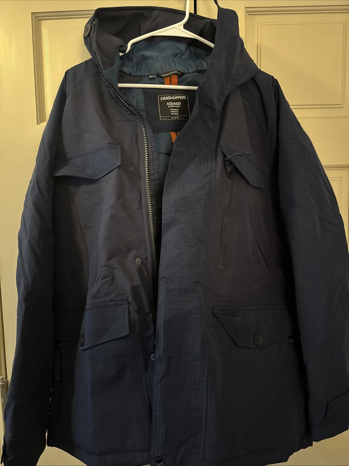 Craghoppers Mens Sinclair Waterproof Coat Hooded Full Zip @Fits Like Large - product detail image 1