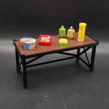 1/12 Scale Figure Scene Miniature Camping Gear Picnic Tent Table for 6 Inch