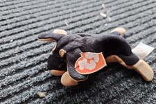 VGC Retired Ty Beanie Baby Doby the Doberman Dog Tagged Retired Excellent
