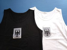 LOTTO 16 CANOTTIERE canotte esercito tedesco Bundeswehr BIANCO NERO