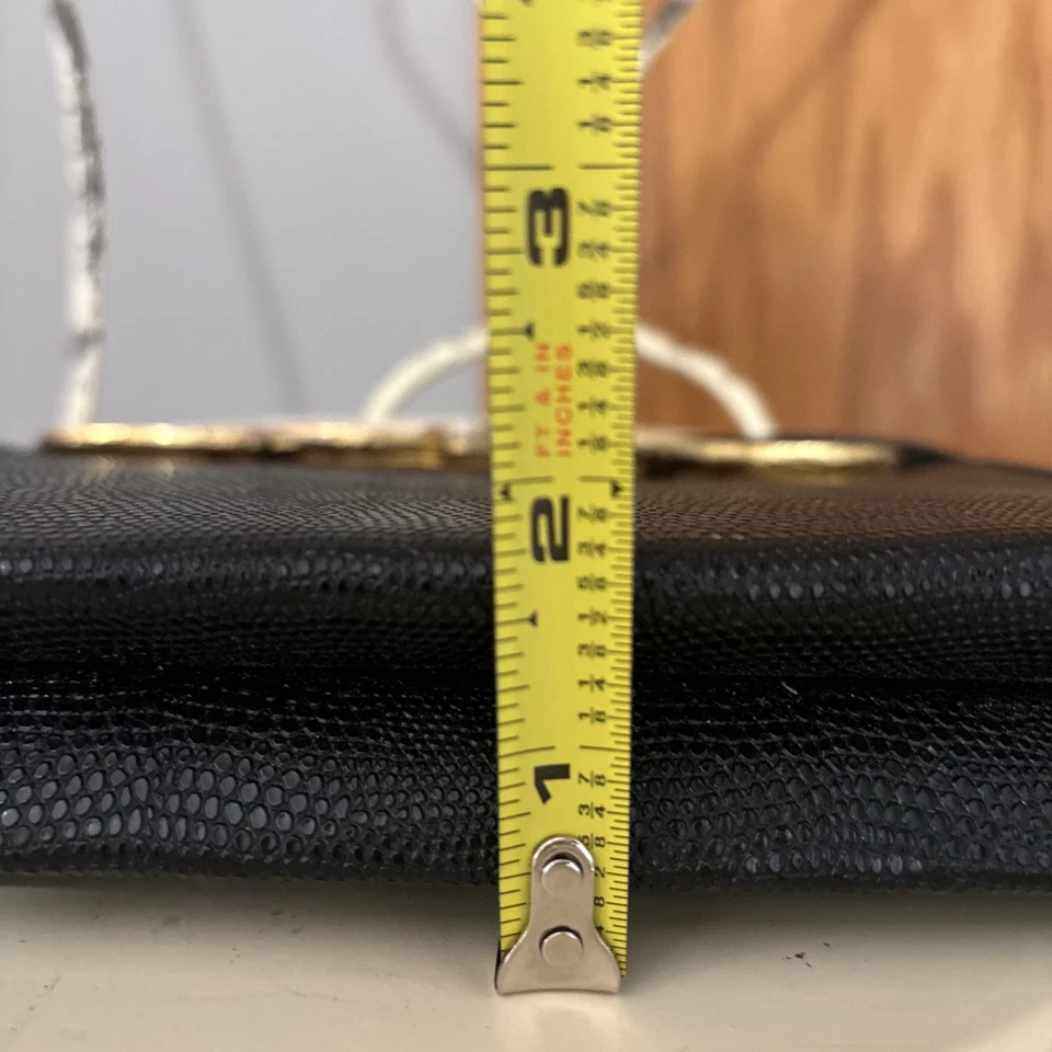 Bolso de Mano Vintage After Five por L and M Noche Tono Dorado Camafeo Negro con Monedero Foto 4 de 4