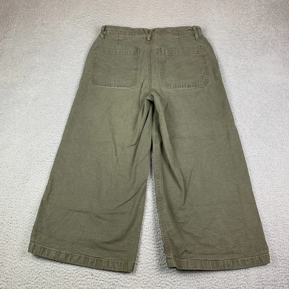 J. Pantalones Crew Point Sur Pierna Ancha Mujer 30 Cortos Lavado Verde Minimalista Foto 2 de 4