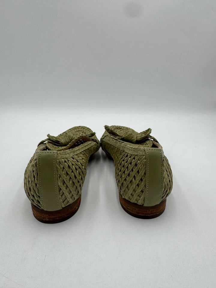 Charles David Olive Green Woven Loafers With Bow Detail Womens Size 8M - Image 3 of 4