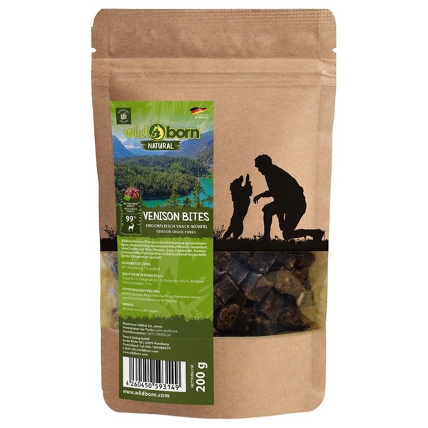 Wildborn Natural Venison Bites 200 G, Hundesnack, Uvp 5,99 Eur, Neu-image