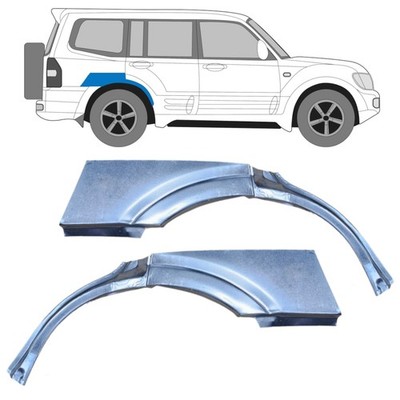 Für Mitsubishi Pajero III 99-06 5 Tür Radlauf Reparaturblech Kotflügel / Paar