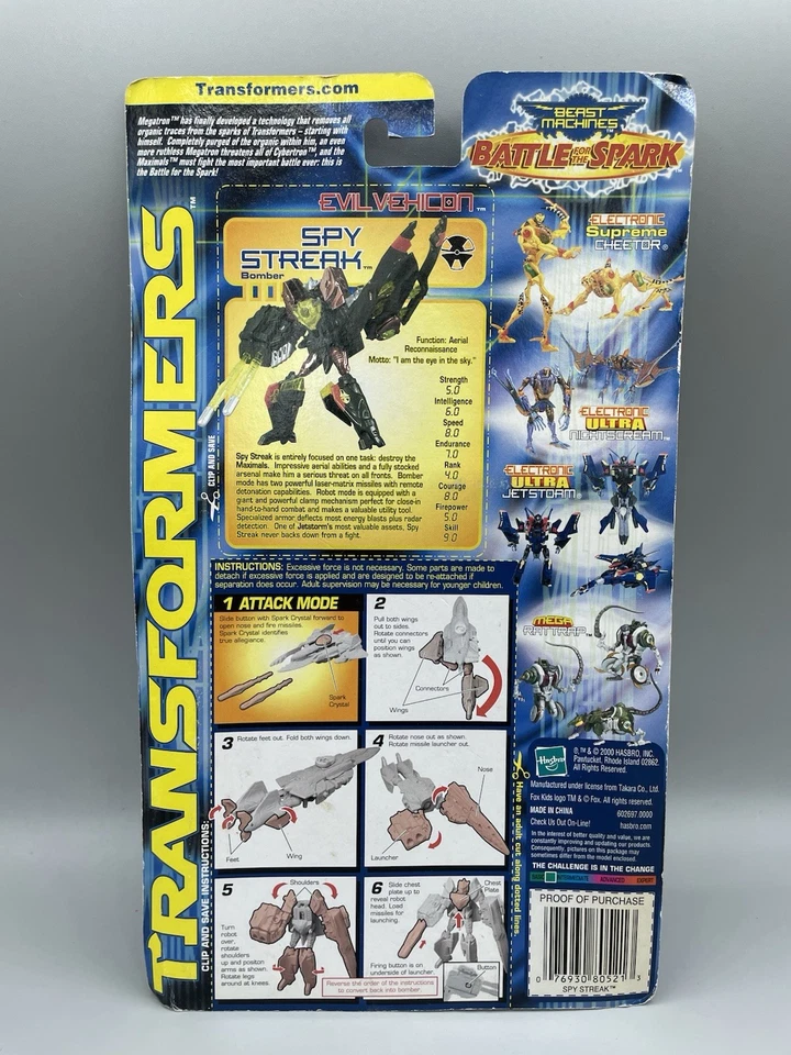 Transformers Beast Machines Battle for the Spark Spy Streak Hasbro 2000 New - Image 4 of 4