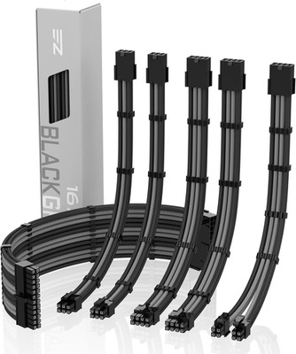 PSU Cable Extension Kit - Sleeved 16 AWG Custom Power Supply Extension 24/8/6/4+