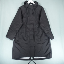 Lululemon Raincoat Womens Large Black Waterproof Windproof Fishtail Seam Sealed