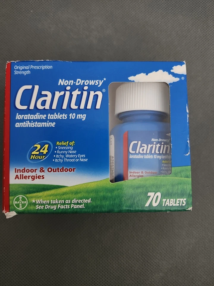 LOTE DE 5 pastillas para alergias Claritin 10 mg 70 pastillas en cada una. ¡LEER POR FAVOR!! Foto 2 de 3