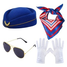 Women's Stewardess Costume Accessories Set Costume
