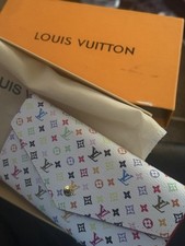 Louis Vuitton Monogram Multicolor Sarah Wallet NM White Litchi